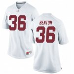 Women's Alabama Crimson Tide #36 Markail Benton White Replica NCAA College Football Jersey 2403WLDI6